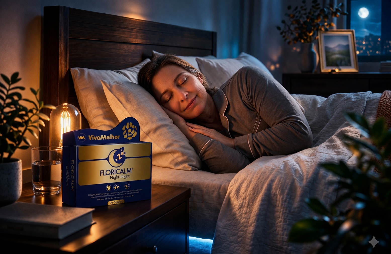 Mujer durmiendo con Floricalm Night-Night